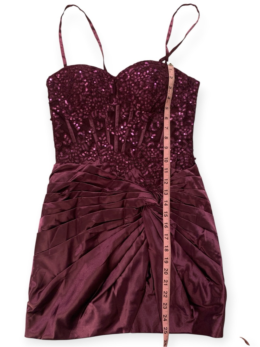 Royal Purple Sequin Strapless Mini Dress